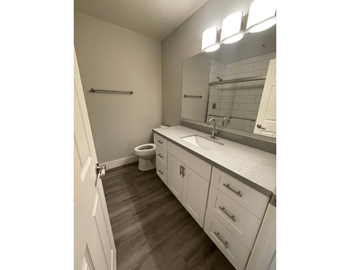 New white cabinets with hardware*